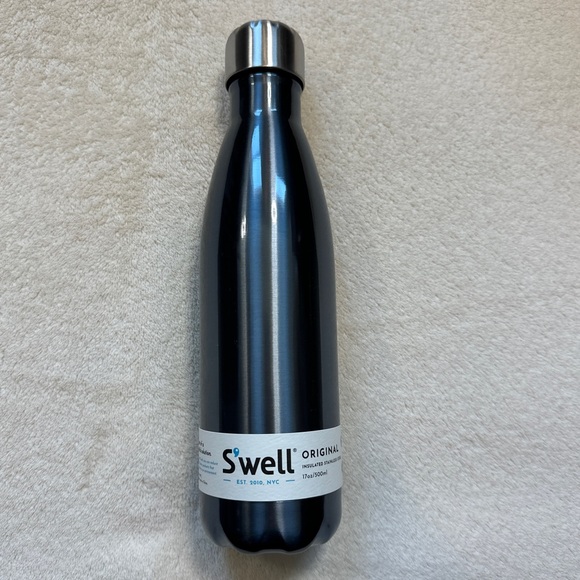 NWT Swell/S’well Insulated Stainless Steel Water Bottle, 17oz Shimmer Blue Suede - Picture 2 of 9